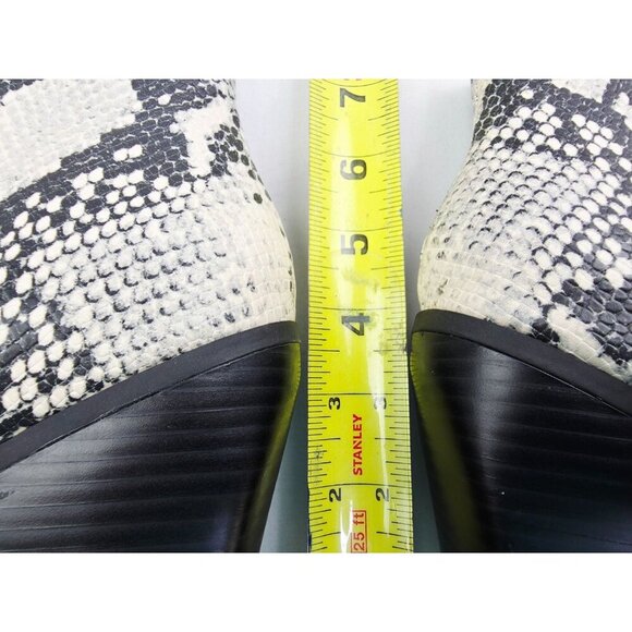 Madden Girl Size 10 Women Klicck Block Heel Side Zip Snake Print Ankle Boots NEW - Picture 2 of 13